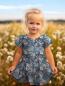 Preview: VORBESTELLUNG * Denim Optik Blumen - Schmetterlinge