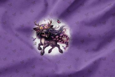 *Woodland Dreams* - Eigenproduktion -Reh - French Terry - EInzelpanel -