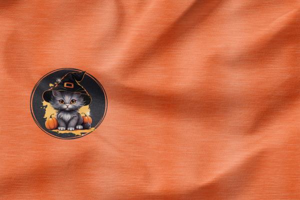 Vorbestellung * Happy Halloween* Panel - Cat- Orange