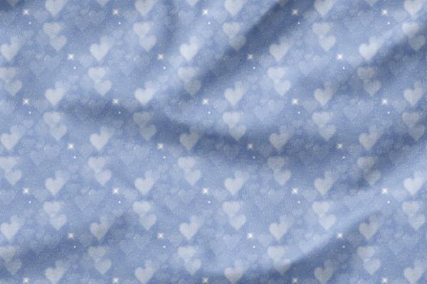 VORBESTELLUNG Allover Bokeh Hearts Bubble- Rauchblau