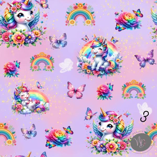 Digitales Stoffdesign - Rainbow Unicorn- 3