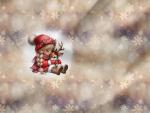 Vorbestellung * Winter Panel - Girl with Reindeer - Eigenproduktion - 2