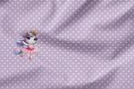 Vorbestellung * Cutie Ballerina Unicorn * Panel - Eigenproduktion - Flieder Herzen