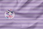 Vorbestellung * Cutie Ballerina Unicorn * Panel - Eigenproduktion - Streifen Flieder