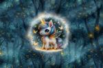 Vorbestellung *Glowing Firefly Serie* - Eigenproduktion -Firefly Unicorn- French Terry - EInzelpanel - 5