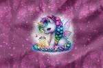 Vorbestellung *Glowing Firefly Serie* - Eigenproduktion -Firefly Unicorn- French Terry - EInzelpanel - 6