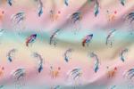 VORBESTELLUNG * Muster- Beautiful Boho Horses -  Pastel Ombre 2- Federn
