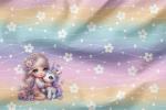 Vorbestellung * Sweet Girl with Unicorn - Eigenproduktion - Pastel Blümchen