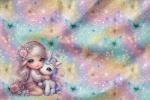 Vorbestellung * Sweet Girl with Unicorn - Eigenproduktion - Rainbow Butterfly