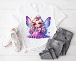 Bügelbild - Purple Fairy - Glitter -