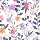 VORBESTELLUNG Allover - Serie Unicorn Dreams - Blumen - Weiß