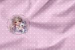 Vorbestellung * Sweet Girl with Unicorn - Eigenproduktion - Rosa Herzen/ Dots