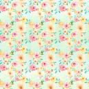 Bio Jersey Spring Flowers- Mint