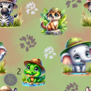 Digitales Stoffdesign - Safari Animals  - 2